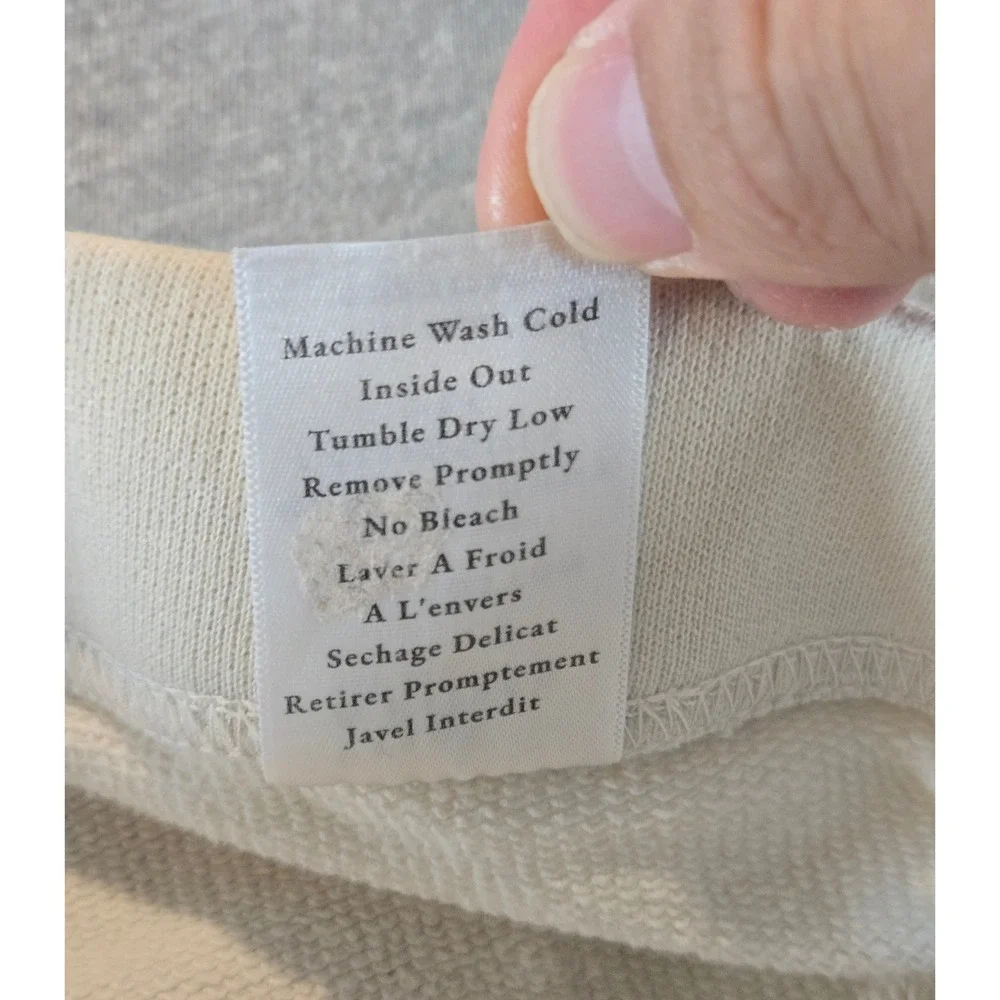 Frank & Eileen Eamon Jogger Sweatpants Womens XL Cream French Terry LAB636TF